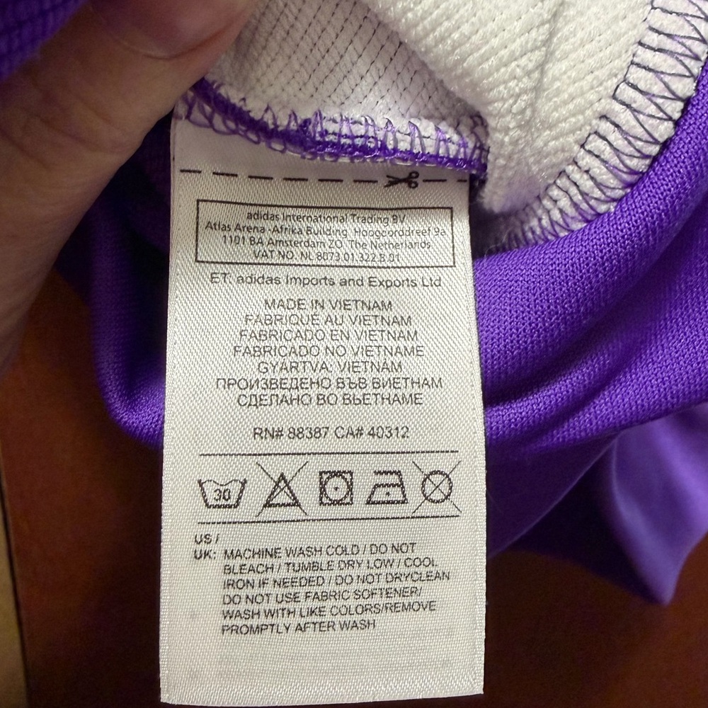 Adidas Women's Purple Performance Golf Pullover - Picture 5 of 5
